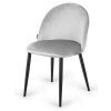 Krzeslo tapicerowane GLORIA LIGHT GREY VELVET [16227] 1200