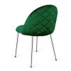 Krzeslo tapicerowane GLORIA GREEN VELVET SILVER [24010] 1200