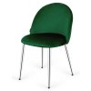 Krzeslo tapicerowane GLORIA GREEN VELVET SILVER [24009] 1200