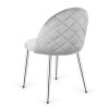 Krzeslo tapicerowane GLORIA LIGHT GREY VELVET SILVER [23792] 1200