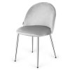 Krzeslo tapicerowane GLORIA LIGHT GREY VELVET SILVER [23791] 1200
