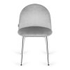 Krzeslo tapicerowane GLORIA LIGHT GREY VELVET SILVER [23790] 1200