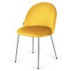 Krzeslo tapicerowane GLORIA MUSTARD VELVET SILVER [25814] 1200