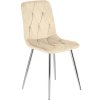 Krzeslo tapicerowane BORGO VELVET BEIGE SILVER [20335] 1200