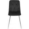 Krzeslo tapicerowane BORGO VELVET BLACK SILVER [20329] 1200