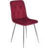Krzeslo tapicerowane BORGO VELVET BURGUNDY SILVER [27963] 1200