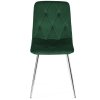 Krzeslo tapicerowane BORGO VELVET GREEN FOREST SILVER [20399] 1200
