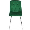 Krzeslo tapicerowane BORGO VELVET GREEN SILVER [20397] 1200