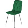 Krzeslo tapicerowane BORGO VELVET GREEN SILVER [20394] 1200