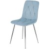 Krzeslo tapicerowane BORGO VELVET LIGHT BLUE SILVER [20379] 1200