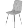 Krzeslo tapicerowane BORGO VELVET LIGHT GREY SILVER [20389] 1200