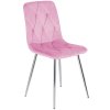 Krzeslo tapicerowane BORGO VELVET PINK SILVER [20359] 1200