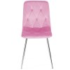 Krzeslo tapicerowane BORGO VELVET PINK SILVER [20358] 1200