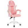 Fotel obrotowy gamingowy ENZO L PINK WHITE ALCANTARA ICE [28145] 1200