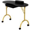 Skládací mobilní manikúrní stůl černo-zlatý W122