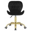Krzeslo obrotowe VASTO OFFICE VELVET BLACK GOLD [28843] 1200