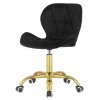 Krzeslo obrotowe VASTO OFFICE VELVET BLACK GOLD [28842] 1200