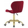 Krzeslo obrotowe VASTO OFFICE VELVET BURGUNDY GOLD [28857] 1200