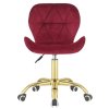 Krzeslo obrotowe VASTO OFFICE VELVET BURGUNDY GOLD [28853] 1200