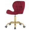 Krzeslo obrotowe VASTO OFFICE VELVET BURGUNDY GOLD [28852] 1200