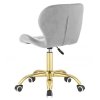 Krzeslo obrotowe VASTO OFFICE VELVET GREY GOLD [28858] 1200