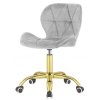 Krzeslo obrotowe VASTO OFFICE VELVET GREY GOLD [28844] 1200