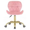 Krzeslo obrotowe VASTO OFFICE VELVET PINK GOLD [28847] 1200