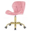 Krzeslo obrotowe VASTO OFFICE VELVET PINK GOLD [28846] 1200