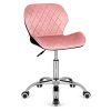 Krzeslo obrotowe VASTO OFFICE VELVET PINK BLACK CARO [28149] 1200