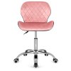 Krzeslo obrotowe VASTO OFFICE VELVET PINK BLACK CARO [28150] 1200