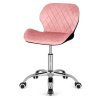 Krzeslo obrotowe VASTO OFFICE VELVET PINK BLACK CARO [28153] 1200