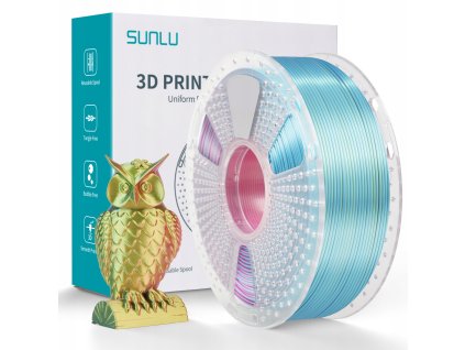 Vlakno SUNLU SILK PLA viacfarebne cervena a zlta a zelena 1 75 mm 1 kg