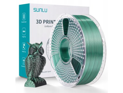 Vlakno SUNLU SILK PLA viacfarebna cierna a zelena 1 75 mm 1 kg