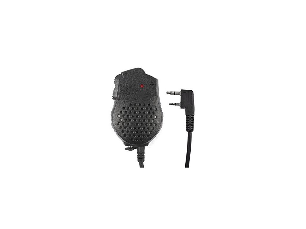 Externí duální mikrofon / reproduktor pro radiostanice Baofeng UV-82, kenwood 2-pin - Černá