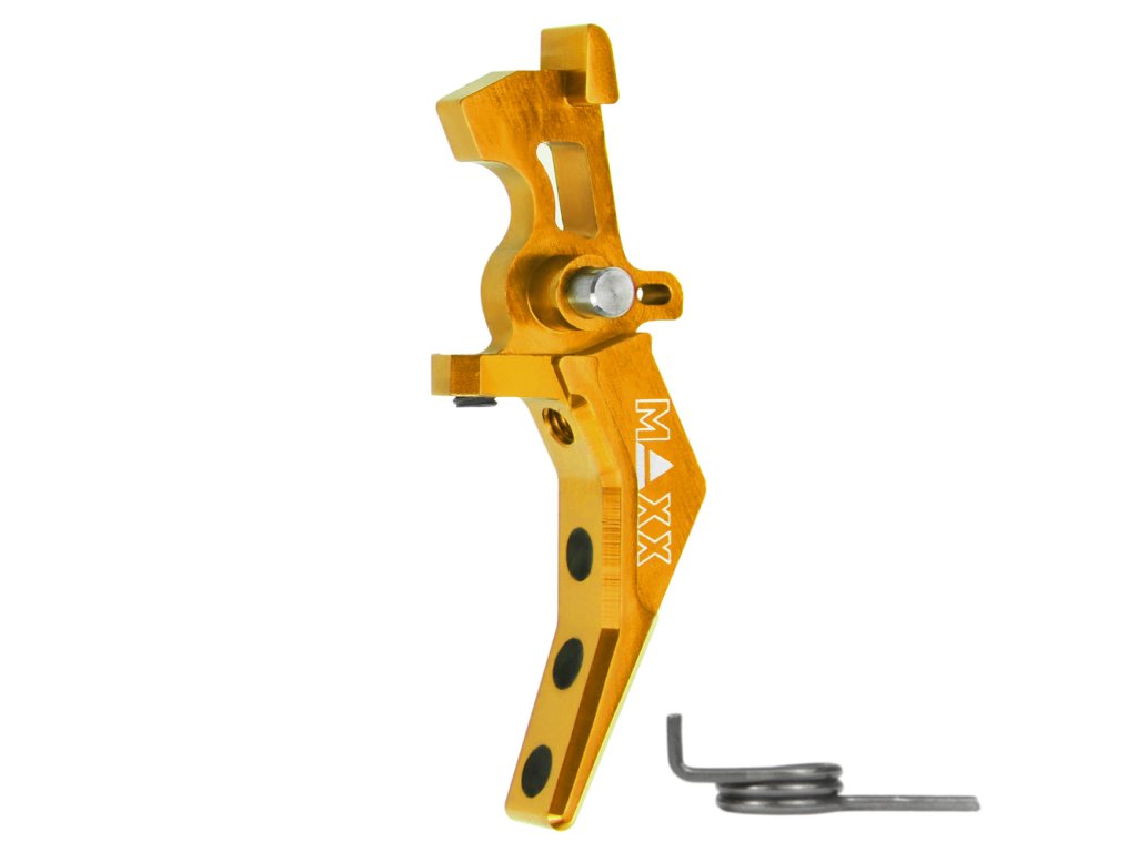 Hliníková CNC SPEED spoušť pro M4/M16 - TYPE B, žlutá
