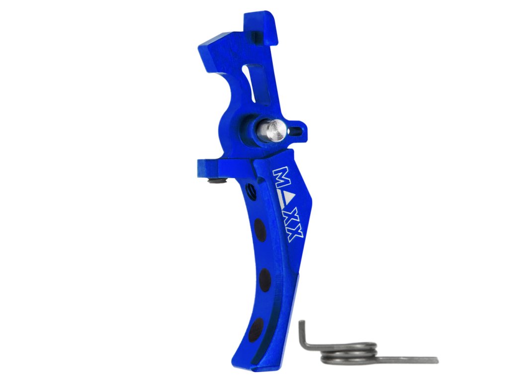 Hliníková CNC SPEED spoušť pro M4/M16 - TYPE D, modrá