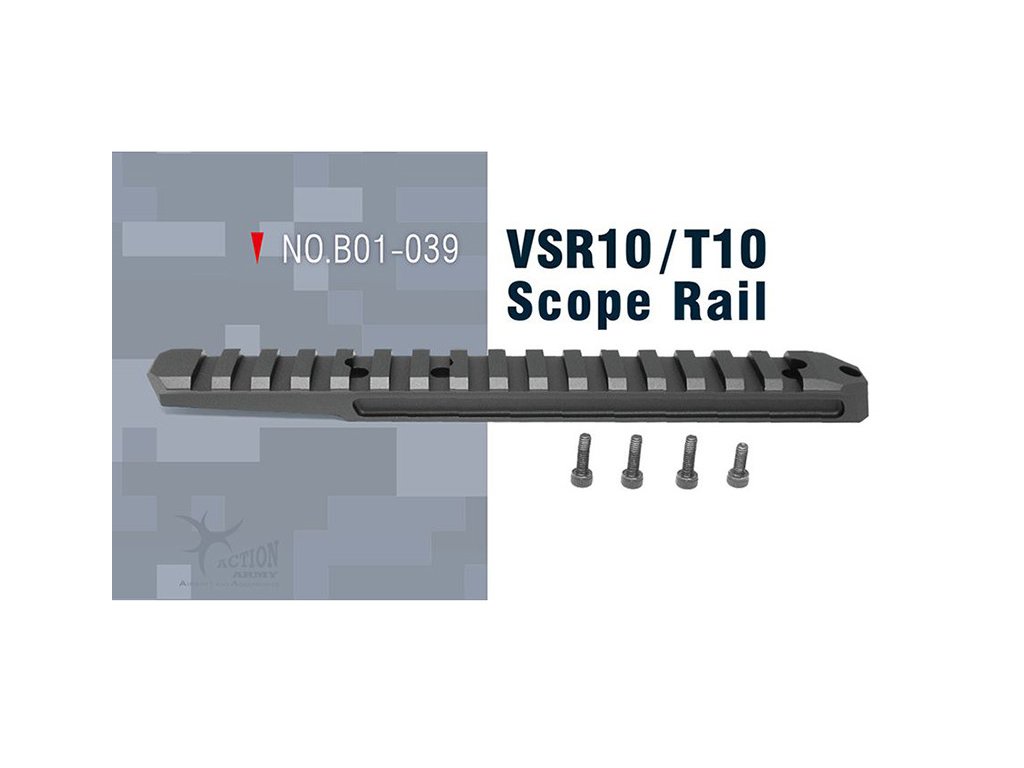 AA CNC montážní lišta VSR-10 pro puškohled - Černá