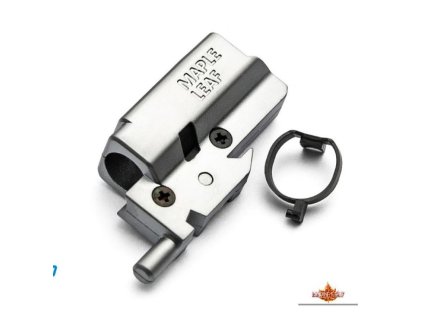 ML CNC hliníková hop-up komora pro VFC Umarex / GHK Glock 17 GBB - Stříbrná