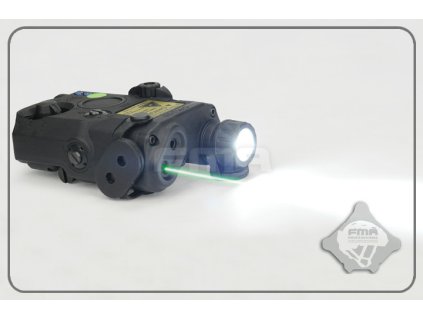FMA AN/PEQ15 LA-5 IR upgrade verze (LED svítilna, IR přísvit, zelený laser) - Černá