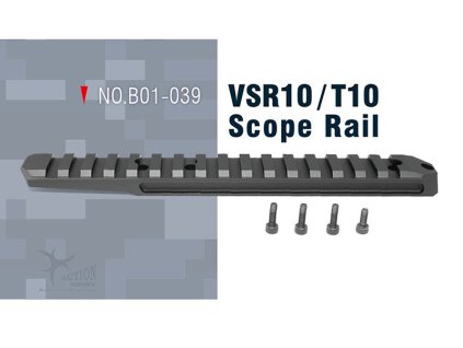 AA CNC montážní lišta VSR-10 pro puškohled - Černá