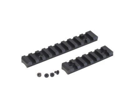 AA set RIS lišt pro AAP-01 GBB, 10 / 6 slots (2 kusy) - Černá