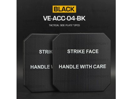 Replika balistického bočního plátu do vesty - plast (2ks), černý