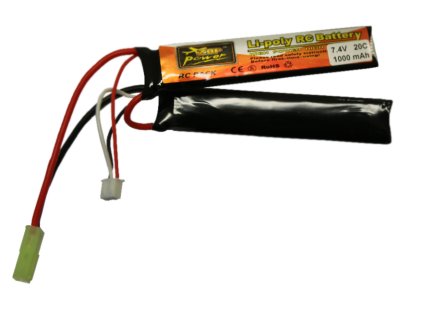 Li-Pol baterie X-Cell 7,4V 1000mAh, 20C - Nunchuk (dvojdílná)