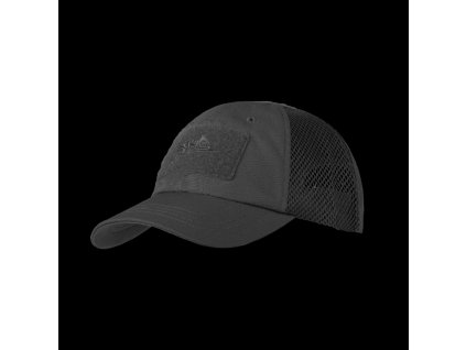 HELIKON čepice BASEBALL VENT na suchý zip, ripstop - Černá