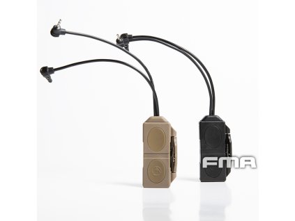 FMA duální spínač Dual Switch PEQ, konektory Laser Plug a 2,5 mm s logem - Písková