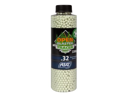 ASG BIO kuličky Open Blaster Tracer 0,32g, 3300 BBs - Zelená (nasvětlovací)