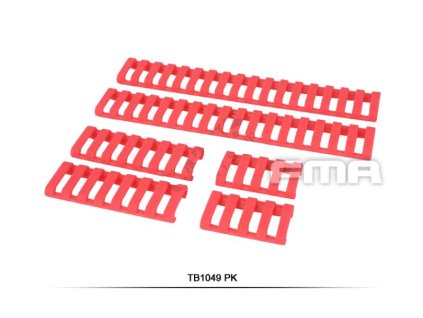 Set krytek - výplní - pro RIS montážní lištu FMA Růžová