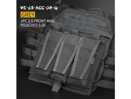 Přední platforma s 5.56 zásobníkovými sumkami pro JPC vestu 2.0 - šedá