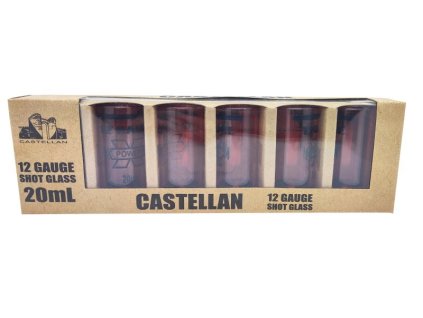 Sada 6 ks malých skleniček CASTELLAN 12 Gauge Shot Glass 20ml (více druhů) SHS