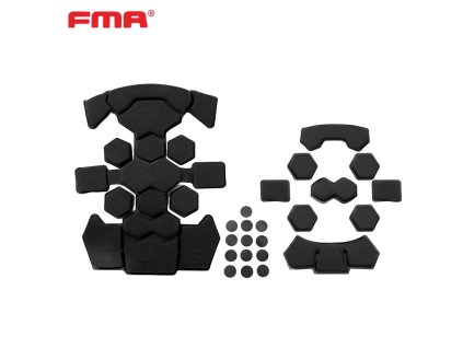 FMA Yunlin set polštářků do helmy z paměťové pěny - Černá
